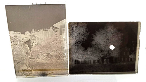 Négatif sur une plaque