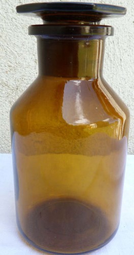 Flacon verre 250ml - verre, marron