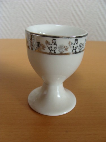 Coquetier vintage frise - , argent