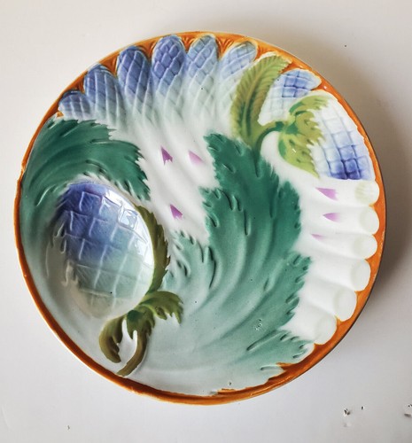 Assiette vintage barbotine - en,