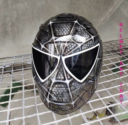 Casque moto noir spider - casque,