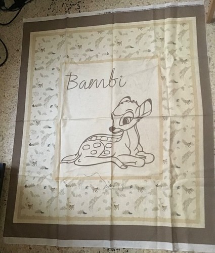 Panneau coupon tissu bambi - panneau,