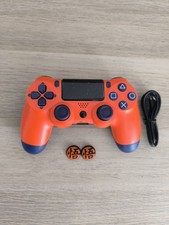 ?Manette de Jeux Compatible Console PS4 PC Orange Bleu Marine?