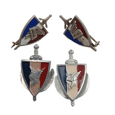 3.10/09/25 (REF28840) Lot de 4 insignes LFC 39/45 WW2 french badges