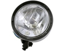 Phare moto ABS noir, rond