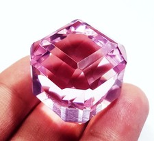 Gemme Cube Topaze Rose