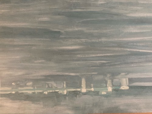 Peinture huile sur panneau - huile,