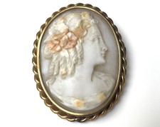 ANCIEN Broche Camée Coquille