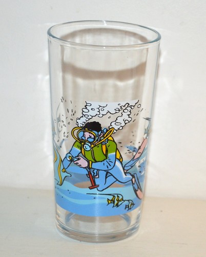Ancien verre moutarde - verre, à