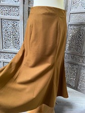 Jupe longue 36/38 viscose polyester marron UNIQLO