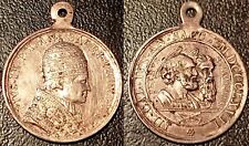 Médaille religieuse argent - pape Pie IX an XXII ! saint Paul & Saint Pierre !
