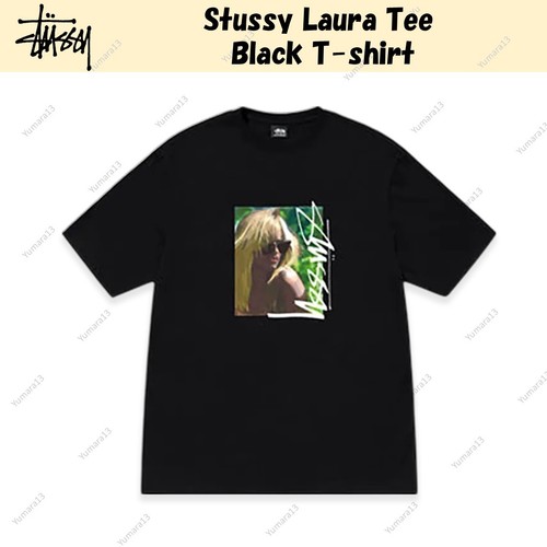 Shirt noir stussy - t-shirt, laura