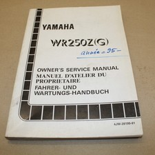 MANUEL REVUE TECHNIQUE D ATELIER YAMAHA WR 250 Z 1995-1996  type 4JW ENTRETIEN