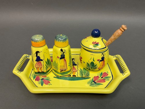 Vintage henriot quimper set - quimper,