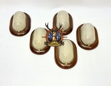 Lot de 5 lampes hublot marine laiton verre blanc décoration murale nautique l...