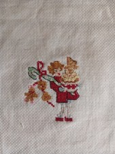 Broderie Noël Petite Fille Pain d'épices 