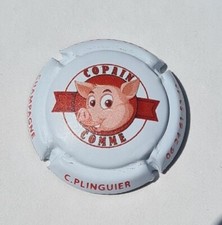 Capsule de champagne Plinguier Christophe Num. Sur 250. Copain Comme Cochon. TO