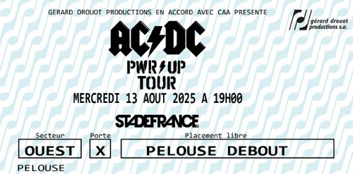Billet concert dc - concert, ac/dc