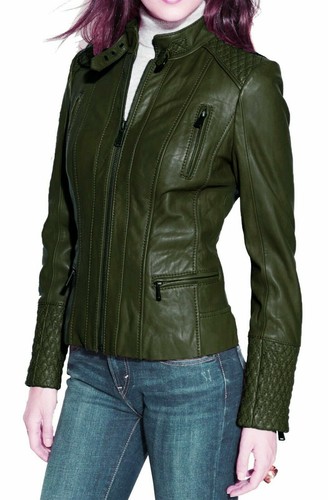 Veste cuir véritable pour - cuir,