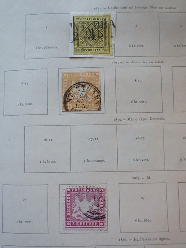 13x timbres stamps wurtemberg - 13x,