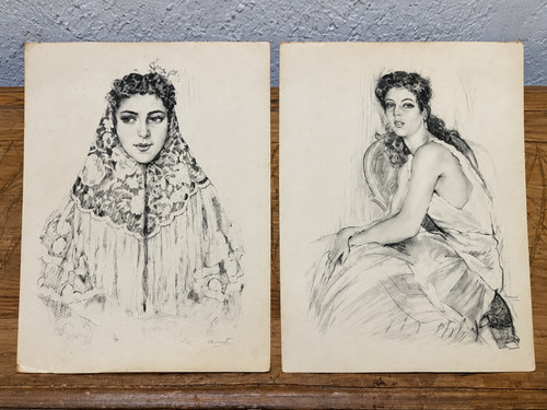 Deux belles lithographies - belles,