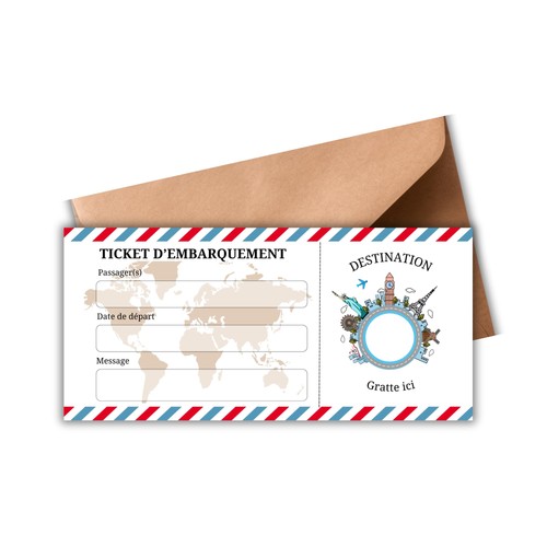 Carte gratter voyage - carte,