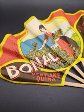 ANCIEN EVENTAIL PUBLICITAIRE GENTIANE QUINA BONAL