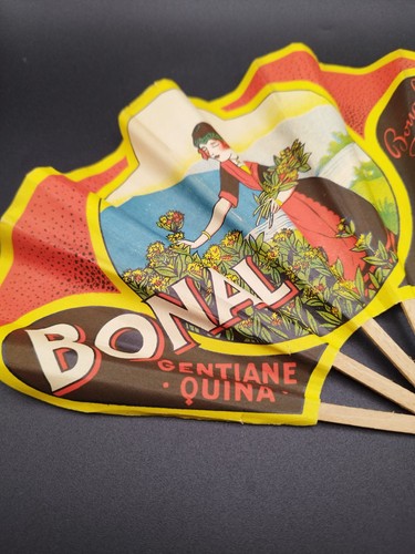 Ancien eventail publicitaire - eventail,