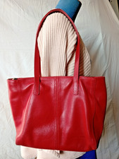 Arthur & Aston  sac cabas fourre tout cuir rouge  L 29 x H 27 x l 13 cm 