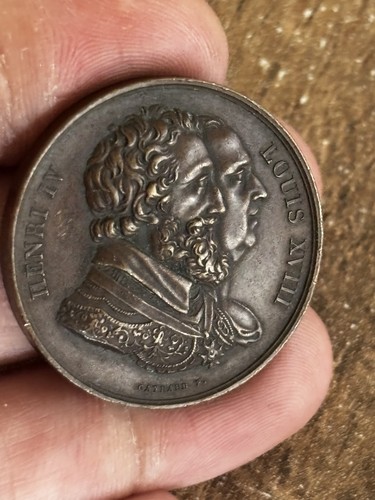 Médaille bronze 1818 henri - bronze, iv
