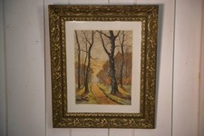 Lithographie sous-bois au