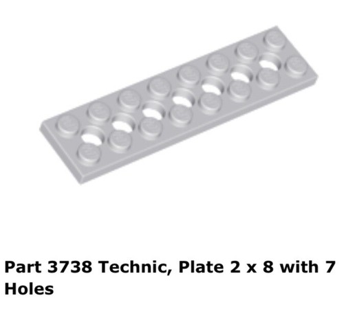 Lego 3738 light bluish gray - 1x,