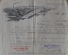 Facture 1900 Absinthe MAISON