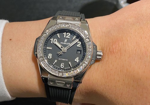 Diamants acier hublot big - diamants,