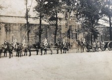 Soldats attelage de chevaux tirant un canon — 14-18 - 1ère guerre mondiale - WWI
