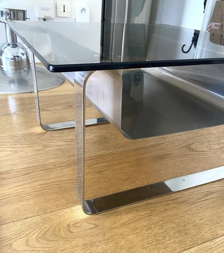Petite table basse inox design - petite,