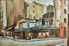 Beau Tableau ancien Rue