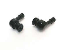 2x valves coudée alu Noir