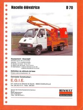 RENAULT B 70 / NACELLE ÉLÉVATRICE / EGIE CHARLEVILLE (08) DESCRIPTIF