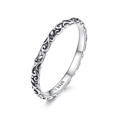 BAGUE MOTIF VINTAGE ARGENT
