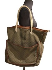 Authentique Grand Sac Cabas Toile Monogramme Gucci 