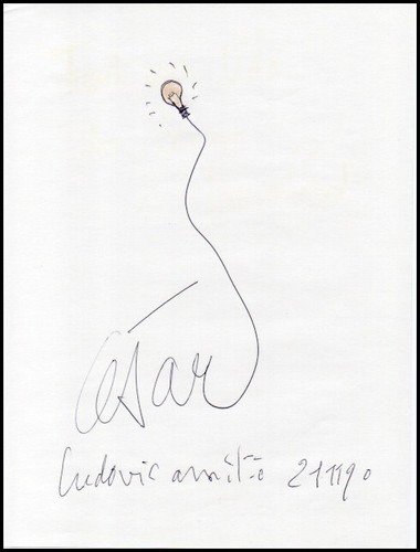 Autographe cesar baldaccini - autographe, de