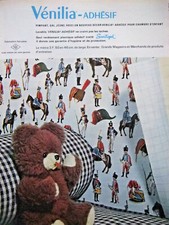 PUBLICITÉ DE PRESSE 1964 REVÊTEMENT VÉNILIA ADHÉSIF - OURS PELUCHE - ADVERTISING