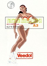 Pin up Veedol  sagittaire - peu courant les Zodiacs - poster A3 plastifiée