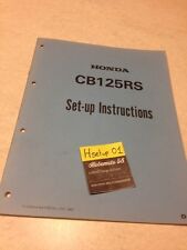 Honda CB125RS CB125 RS CB 125 instruction preparation setup manuel