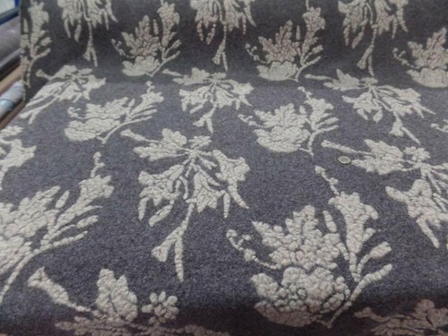 Tissu laine bouillie marron - , a