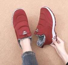 Chaussures d'hiver chaudes pour Femme, bottines de neige en Coton, Légères