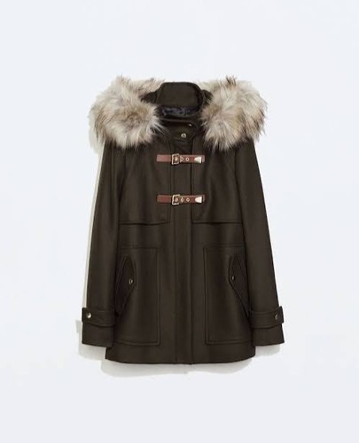 Zara duffle coat with - zara,