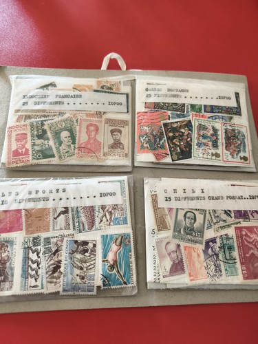 Lot anciens timbres monde