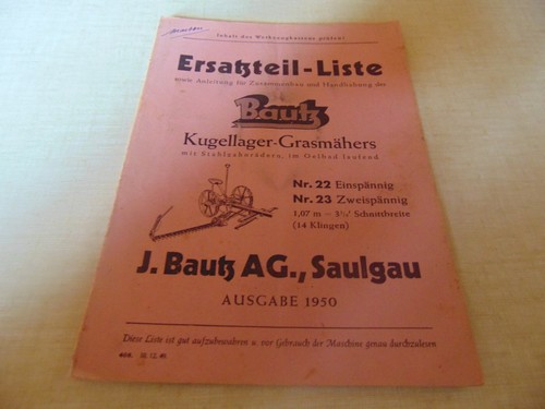 Ersatzteil liste faucheuse - ersatzteil-liste,
